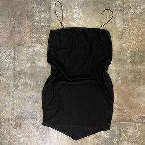 boohoo y2k black asymmetrical mini cami dress size 12